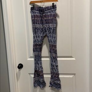 Blue patterned pants
